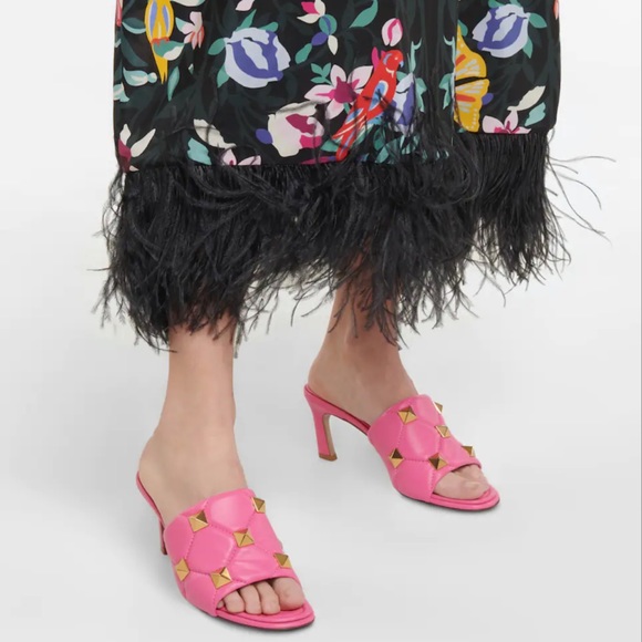 Valentino Garavani Shoes - 😊SOLD😊Valentino Garavani Roman Stud Quilted Napa Slide Sandals in 36